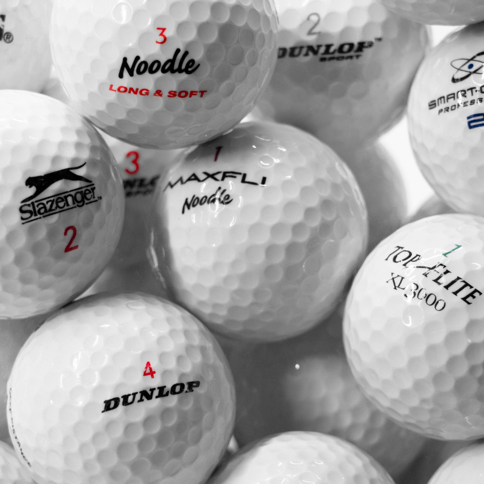 100 Balles de golf d'occasion Qualité AAA - Mix Marques Precept, Spalding, Dunlop, Maxfli - Horslimits - balles de golf