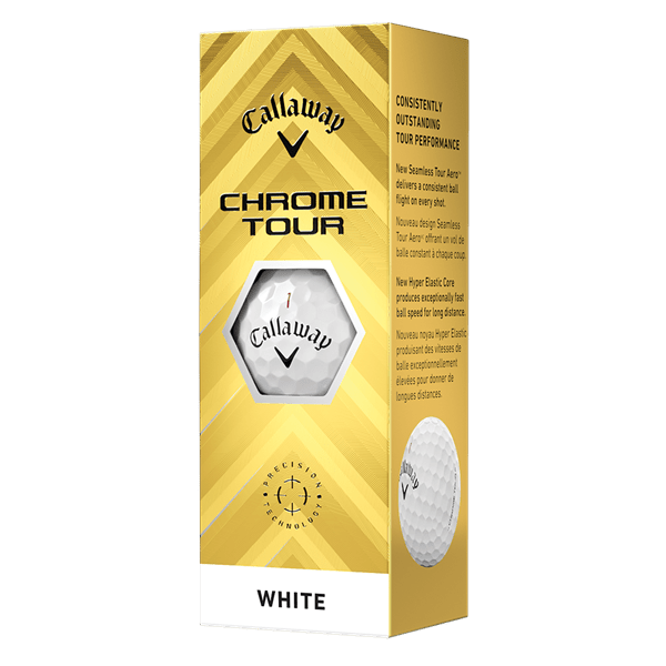 12 boites de Balles de golf Callaway - Chrome Tour x12 Blanc logotées - Horslimits - balles de golf