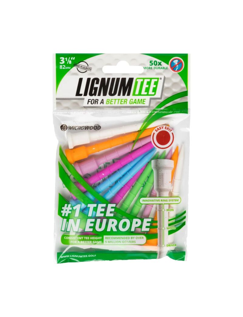 12 Tees Lignum 3 1/8 Multicolores 82 mm - Horslimits - balles de golf