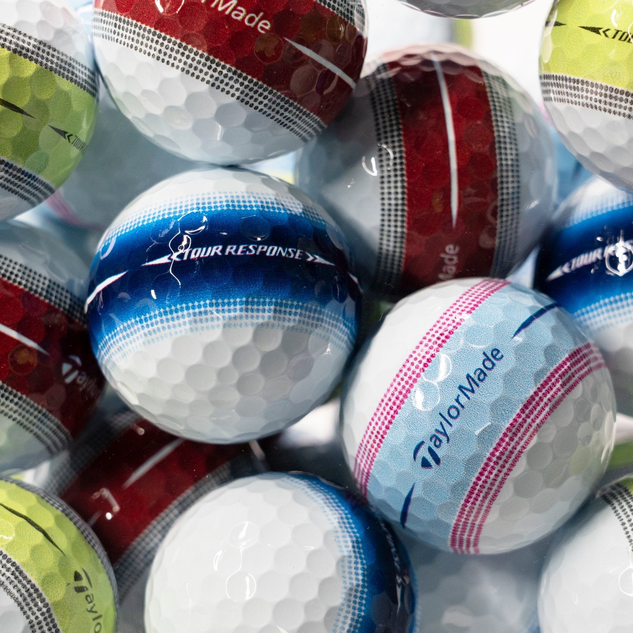 25 balles de golf d'occasion Taylormade - Tour Response Stripe Qualité AAAA - Horslimits - balles de golf