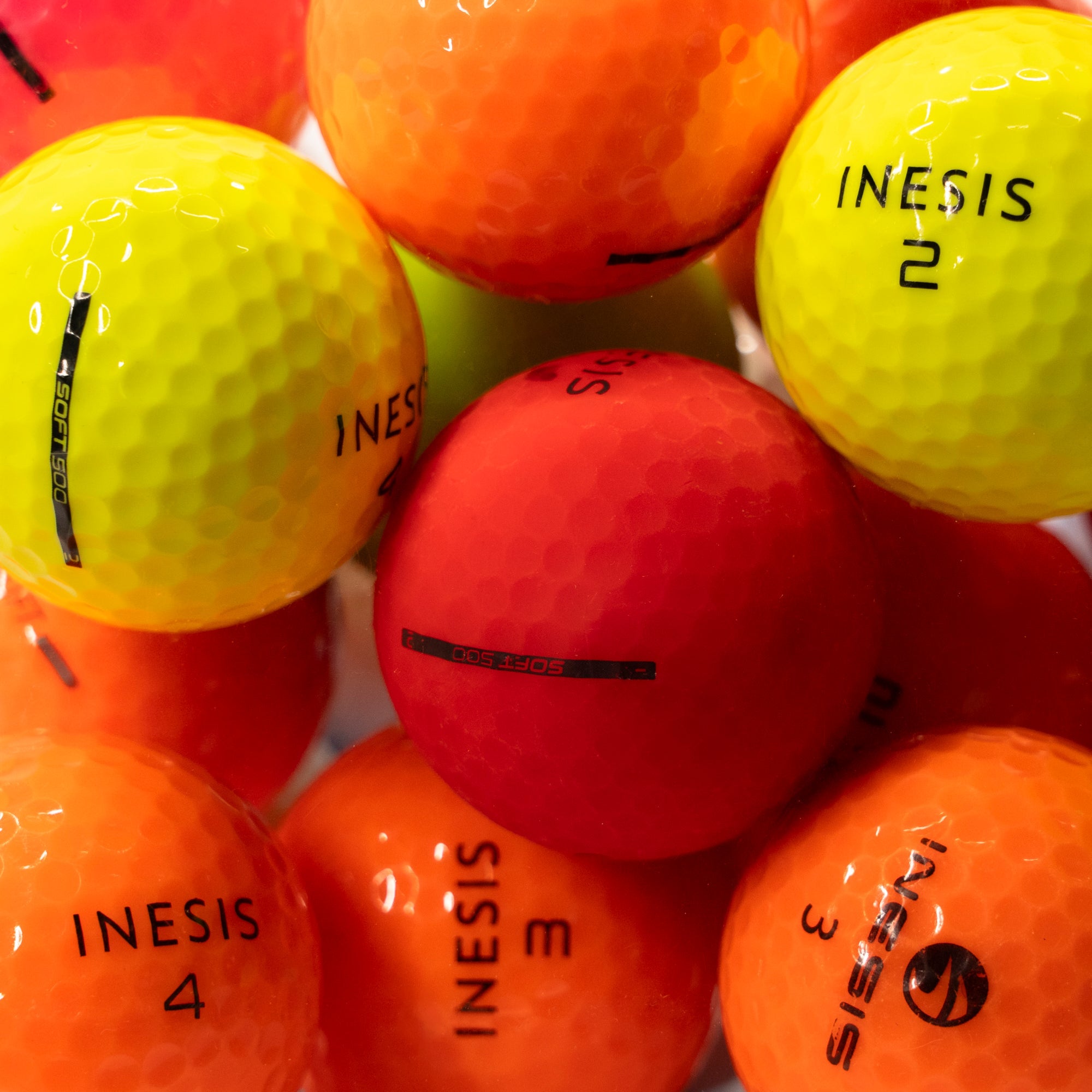 50 Balles de golf d'occasion couleurs - Mix Inesis qualité AAAA - Horslimits - balles de golf