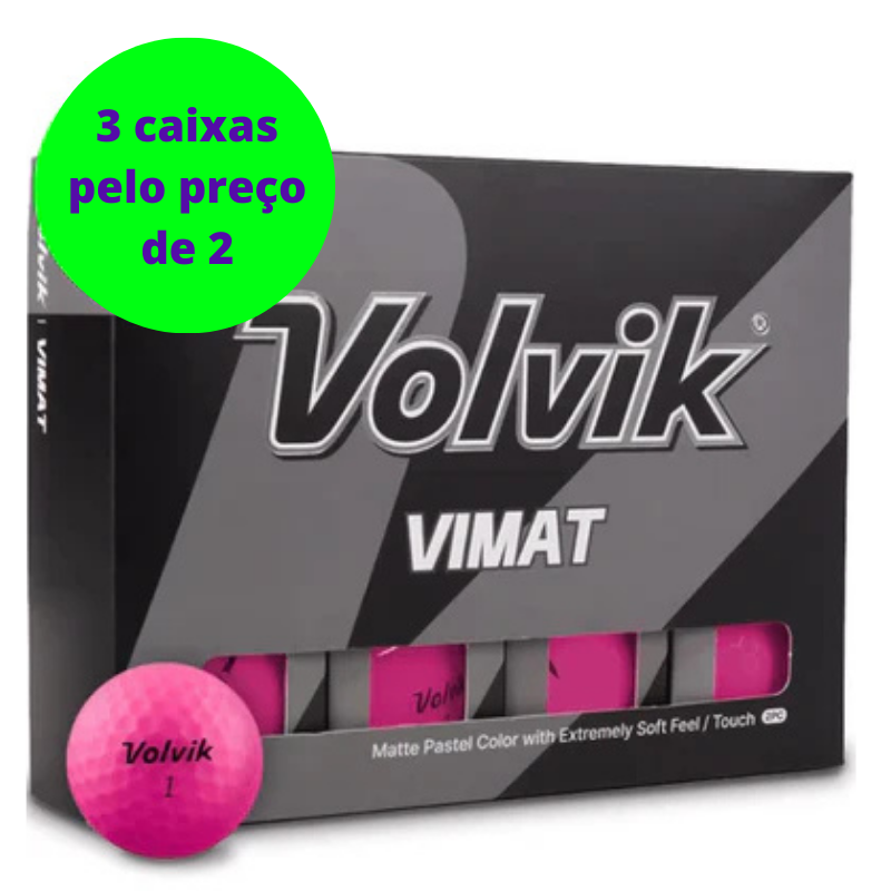 Bolas de golfe Volvik - Vimat x12 Rosa