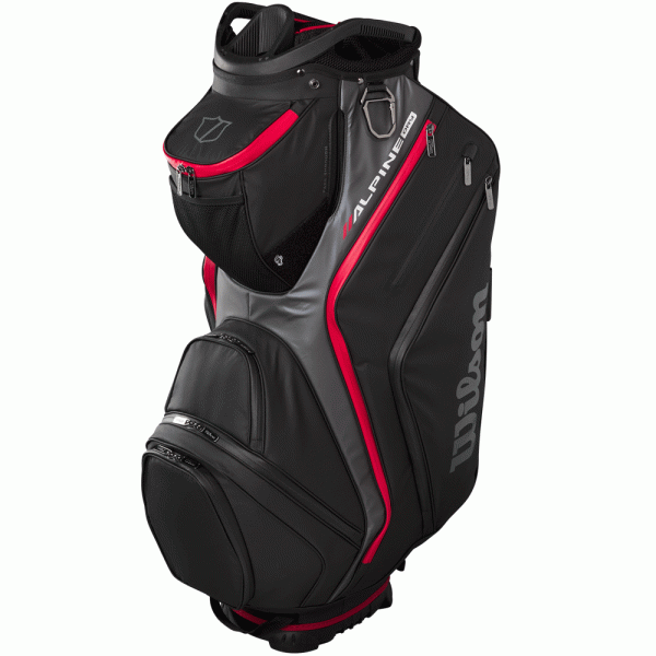 Sac de Golf - Wilson Staff - Sac chariot ALPINE DRY GOLF CART BAG – Noir - Gris et rouge