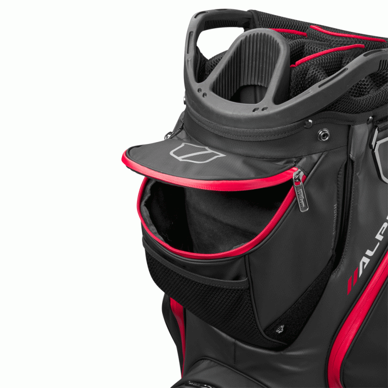 Bolsa de golf - Wilson Staff - BOLSA PARA CARRO DE GOLF ALPINE DRY - Negra - Gris y Roja