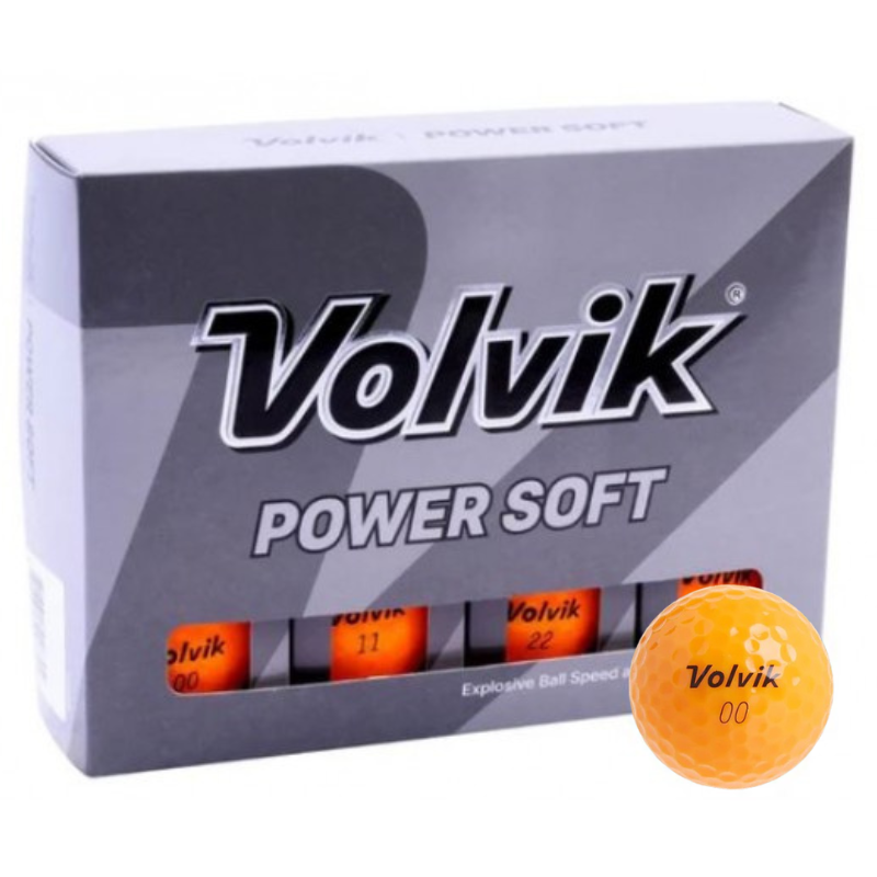 Balles de golf Volvik - Power - soft x12 Orange