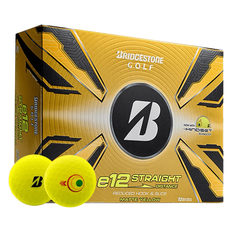 Balles de golf Bridgestone - E12 Straight Matte x12 Jaunes - Horslimits - balles de golf