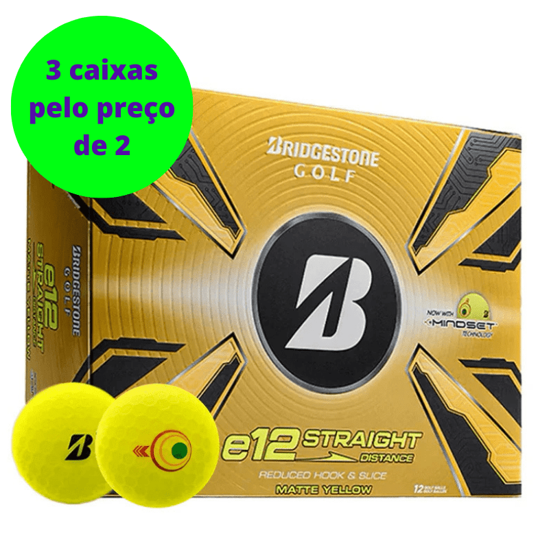 Balles de golf Bridgestone - E12 Straight Matte x12 Jaunes - Horslimits - balles de golf