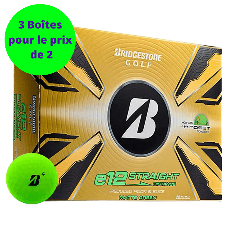 Balles de golf Bridgestone - E12 Straight Matte x12 Vert - Horslimits - balles de golf