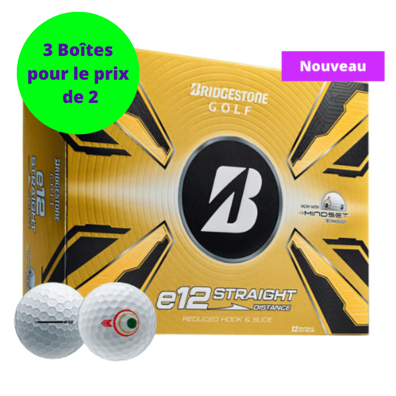 Balles de golf Bridgestone - E12 Straight x12 Blanc PT - Horslimits - balles de golf