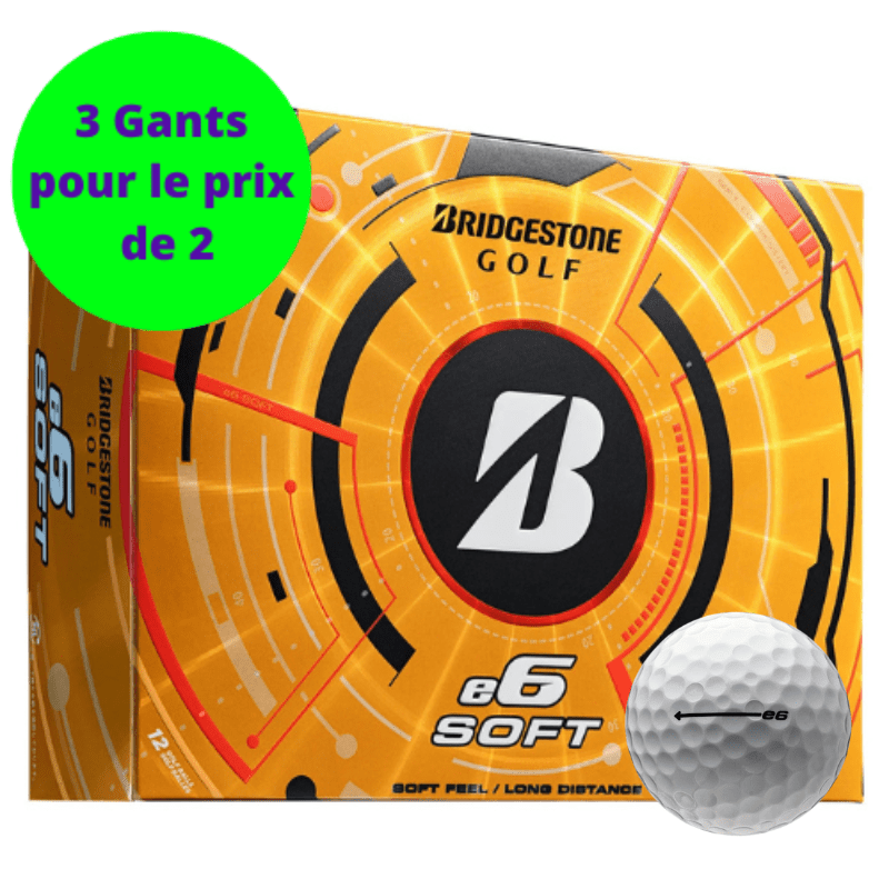 Balles de golf Bridgestone - E6 Soft x12 Blanc - Horslimits - balles de golf