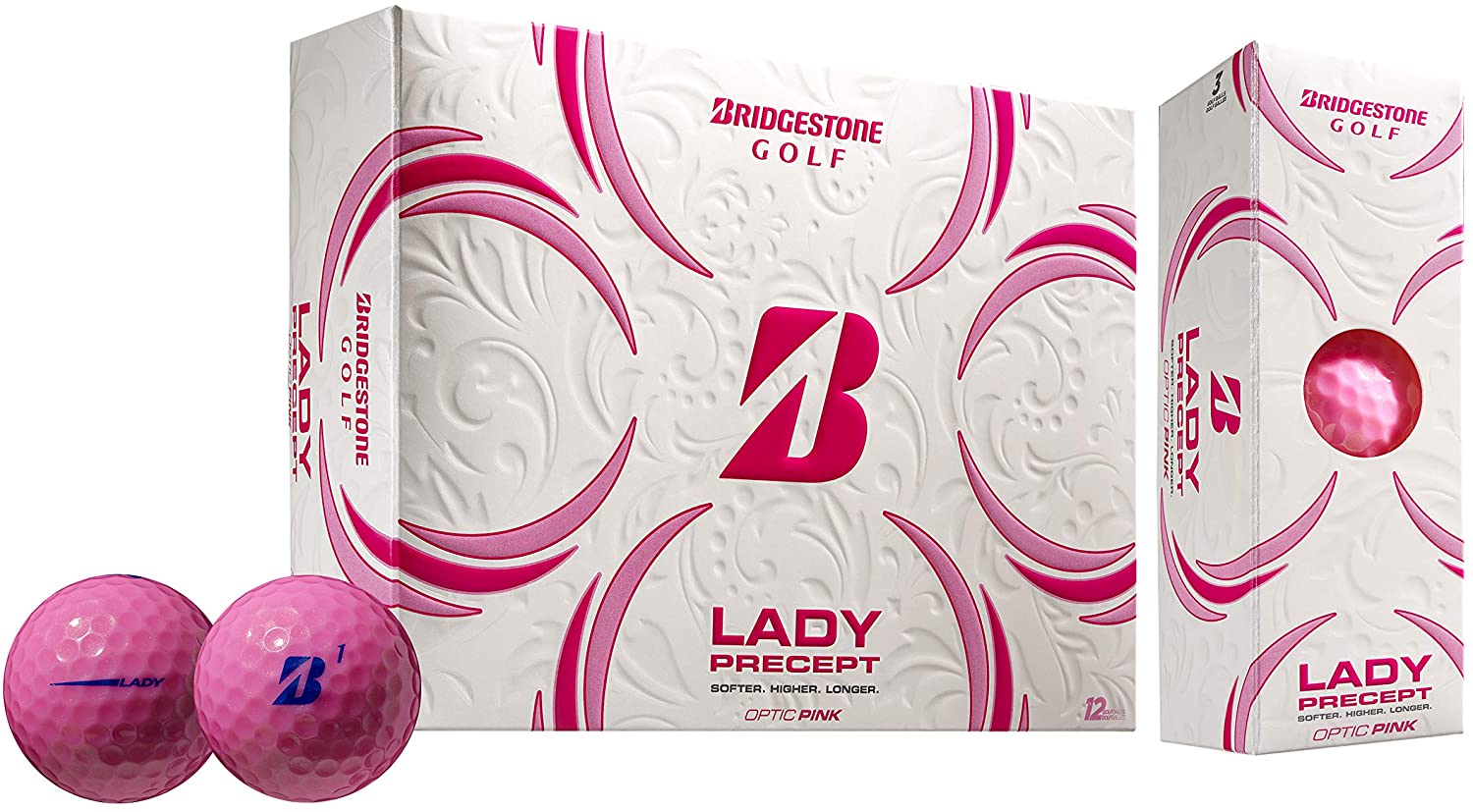 Balles de golf Bridgestone - Lady Precept x12 Rose - Horslimits - balles de golf