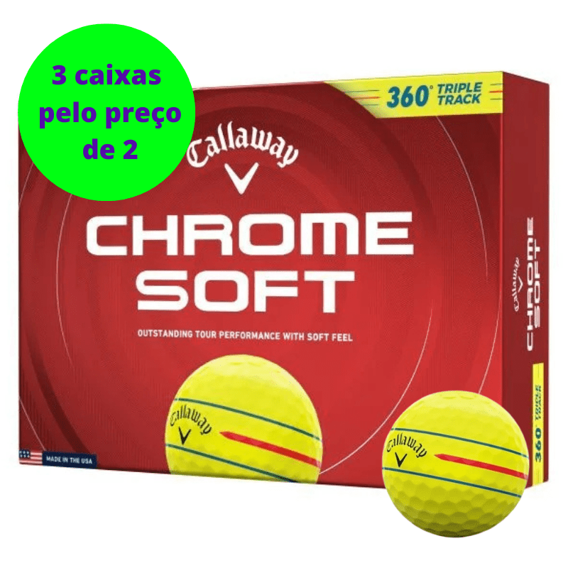 Balles de golf Callaway Chrome Soft Triple Track 360 - Jaune - Horslimits - balles de golf