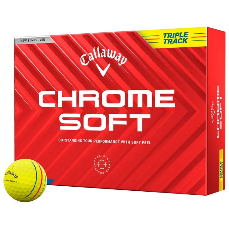 Balles de golf Callaway - Chrome Soft Triple track x12 Jaune - Horslimits - balles de golf