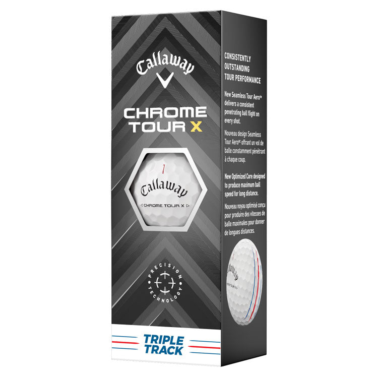 Balles de golf Callaway - Chrome Tour X Triple Track x12 Blanc - Horslimits - balles de golf