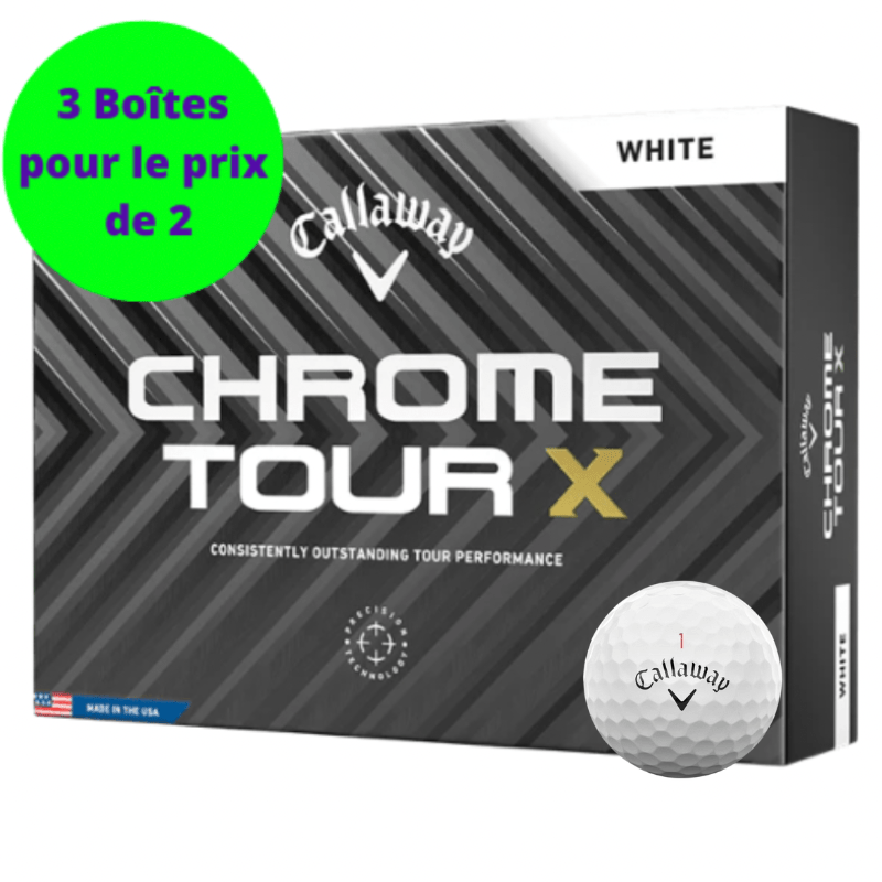 Balles de golf Callaway - Chrome Tour X x12 Blanc - Horslimits - balles de golf