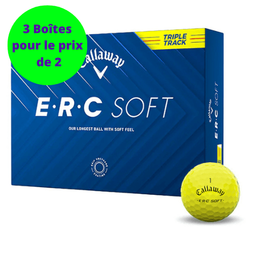 Balles de golf Callaway - ERC Soft Triple Track x12 Jaune PT - Horslimits - balles de golf