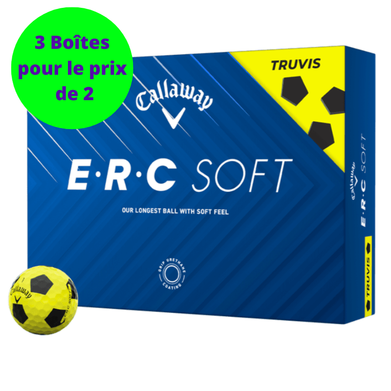 Balles de golf Callaway - ERC Soft Truvis x12 Jaune - Horslimits - balles de golf