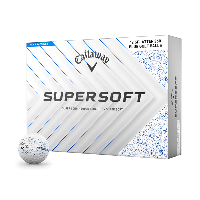 Balles de golf Callaway - Supersoft SPLATTER 360 x12 Blanc / Bleu - Horslimits - balles de golf