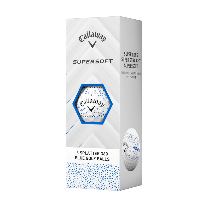 Balles de golf Callaway - Supersoft SPLATTER 360 x12 Blanc / Bleu - Horslimits - balles de golf
