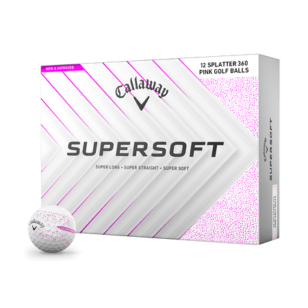 Balles de golf Callaway - Supersoft SPLATTER 360 x12 Blanc / Rose - Horslimits - balles de golf