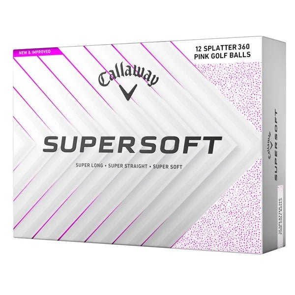 Balles de golf Callaway - Supersoft SPLATTER 360 x12 Blanc / Rose - Horslimits - balles de golf