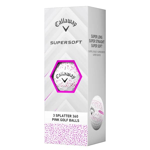 Balles de golf Callaway - Supersoft SPLATTER 360 x12 Blanc / Rose - Horslimits - balles de golf