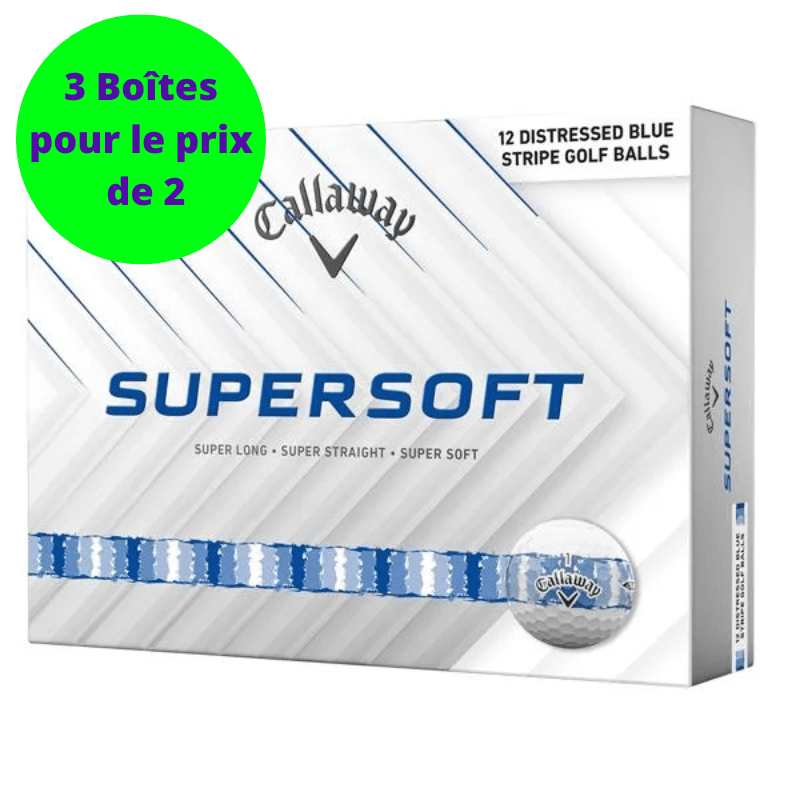Balles de golf Callaway - Supersoft x12 Blanc Stripe - Horslimits - balles de golf
