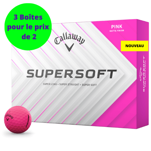 Balles de golf Callaway - Supersoft x12 Rose PT - Horslimits - balles de golf