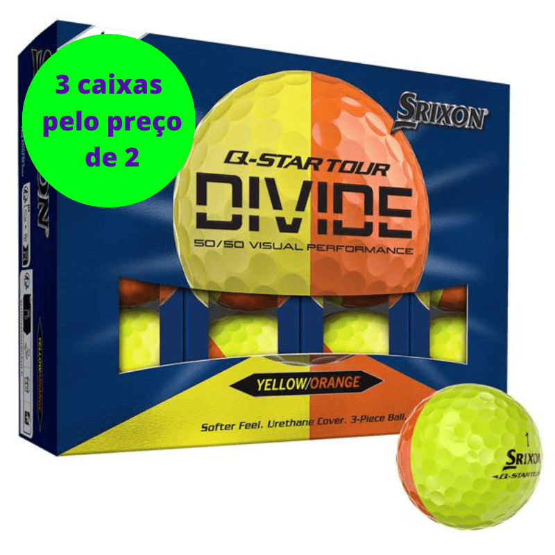 Balles de golf Srixon Q - Star Tour Divide jaune et orange - Horslimits - balles de golf