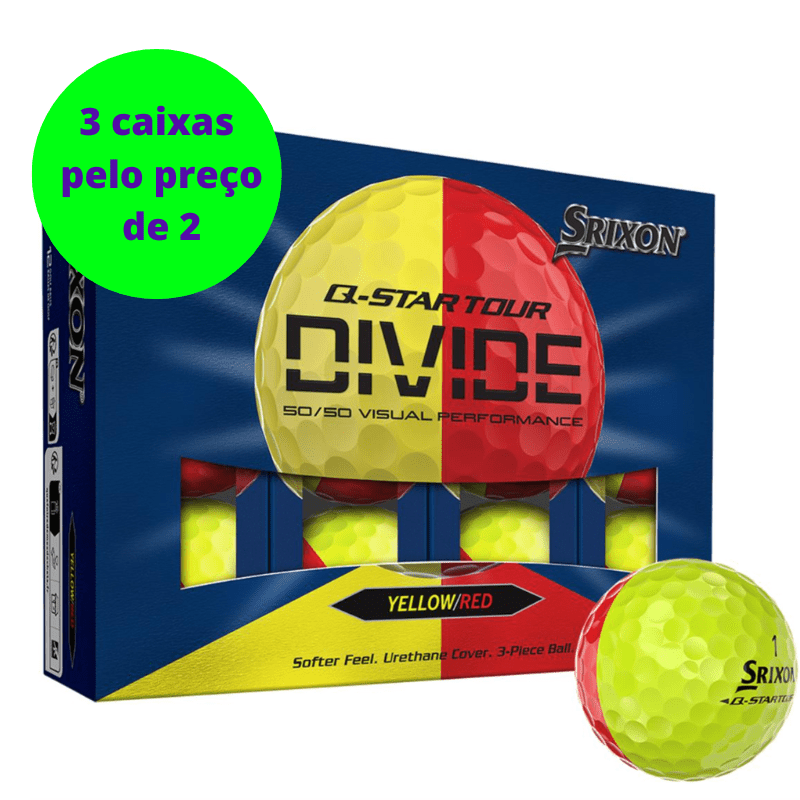 Balles de golf Srixon Q - Star Tour Divide jaune et rouge - Horslimits - balles de golf