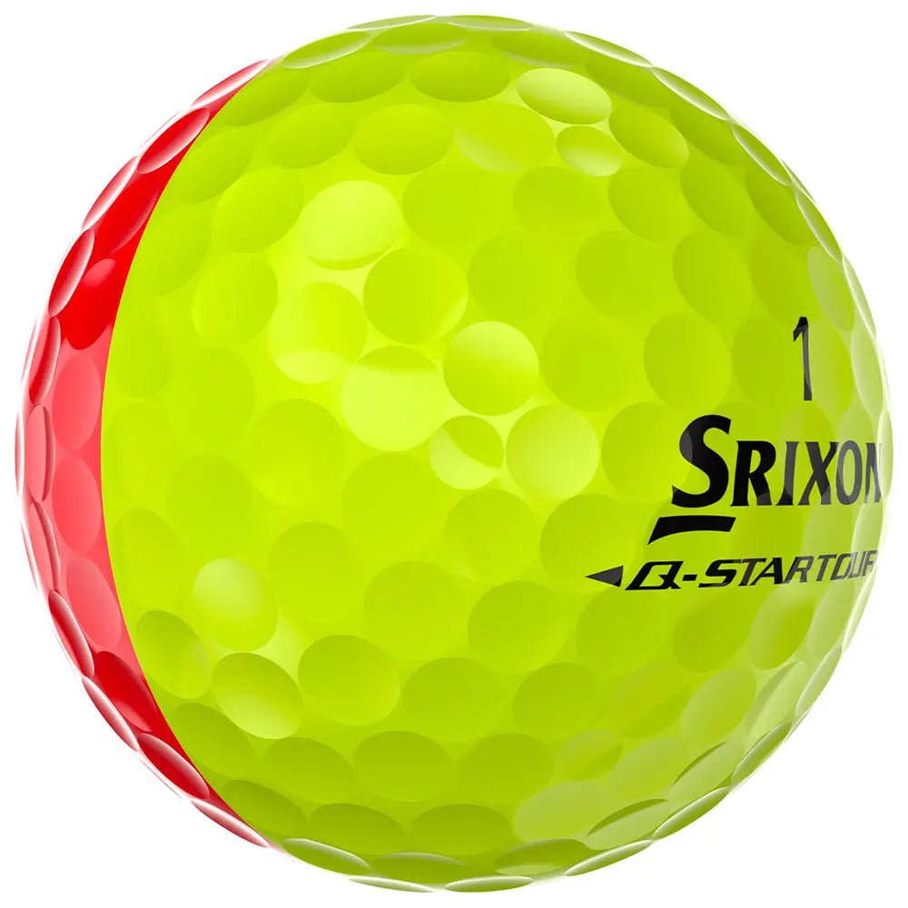 Balles de golf Srixon Q - Star Tour Divide jaune et rouge - Horslimits - balles de golf