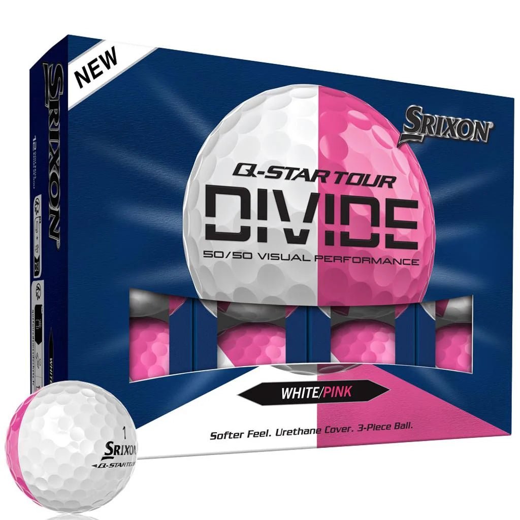 Balles de golf Srixon Q - Star Tour Divide Rose et Blanc - Horslimits - balles de golf