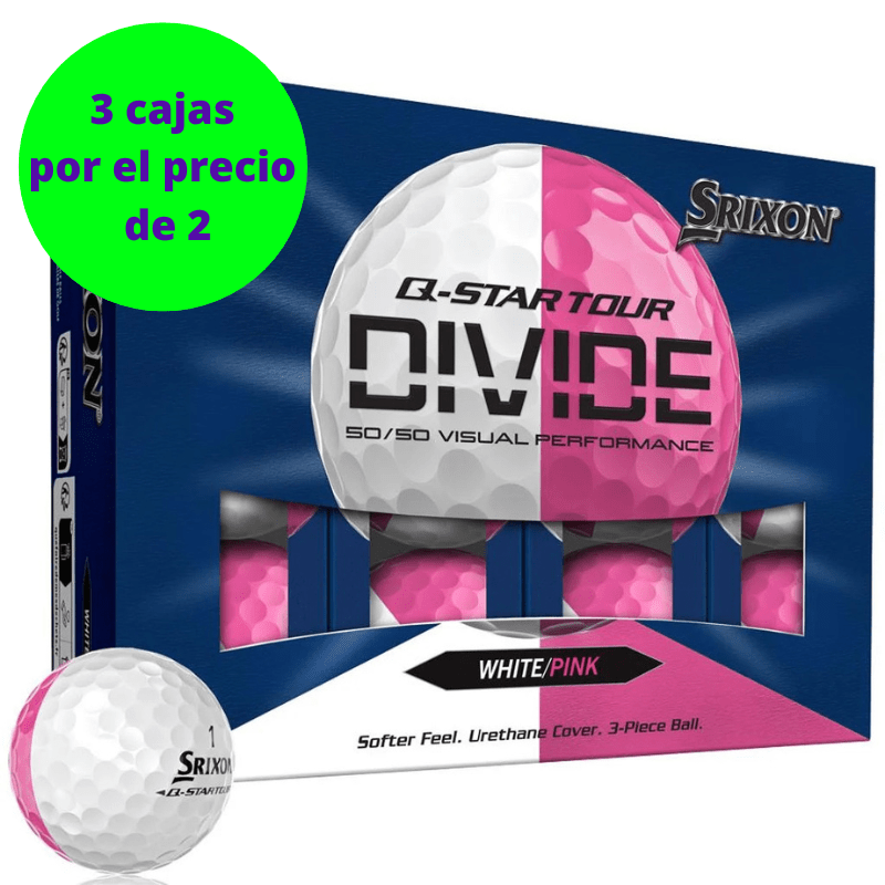 Balles de golf Srixon Q - Star Tour Divide Rose et Blanc - Horslimits - balles de golf