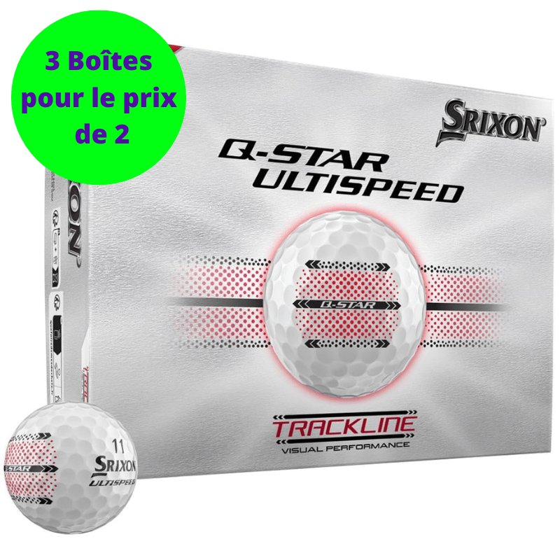 Balles de golf Srixon - Q - Star Ultispeed Trackline - x12 Blanc - Horslimits - balles de golf