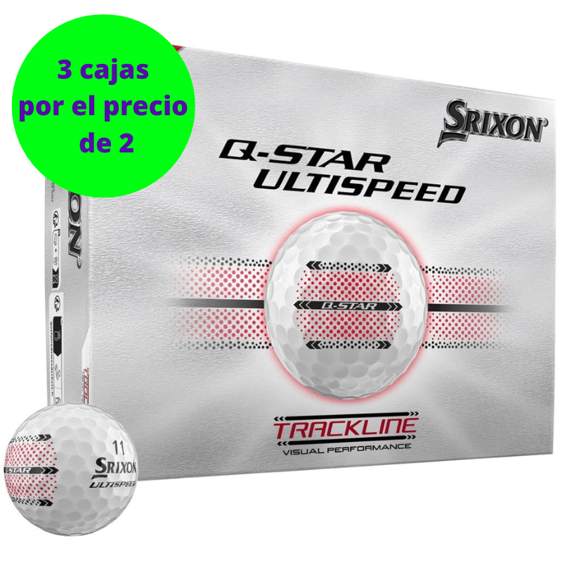 Balles de golf Srixon - Q - Star Ultispeed Trackline x12 Blanc - Horslimits - balles de golf