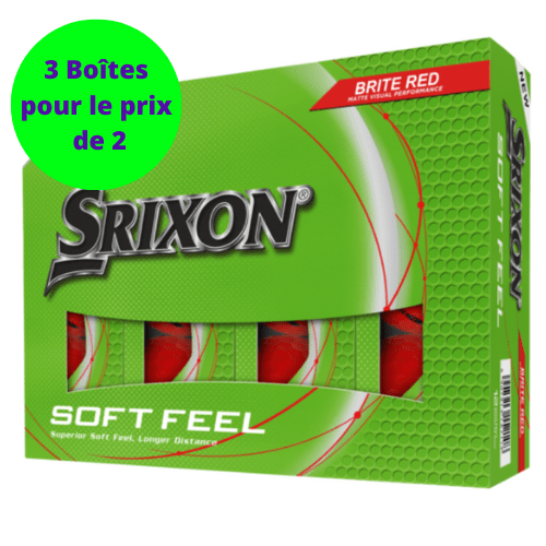 Balles de golf Srixon - Soft Feel Brite Mate x12 Rouge - Horslimits - balles de golf