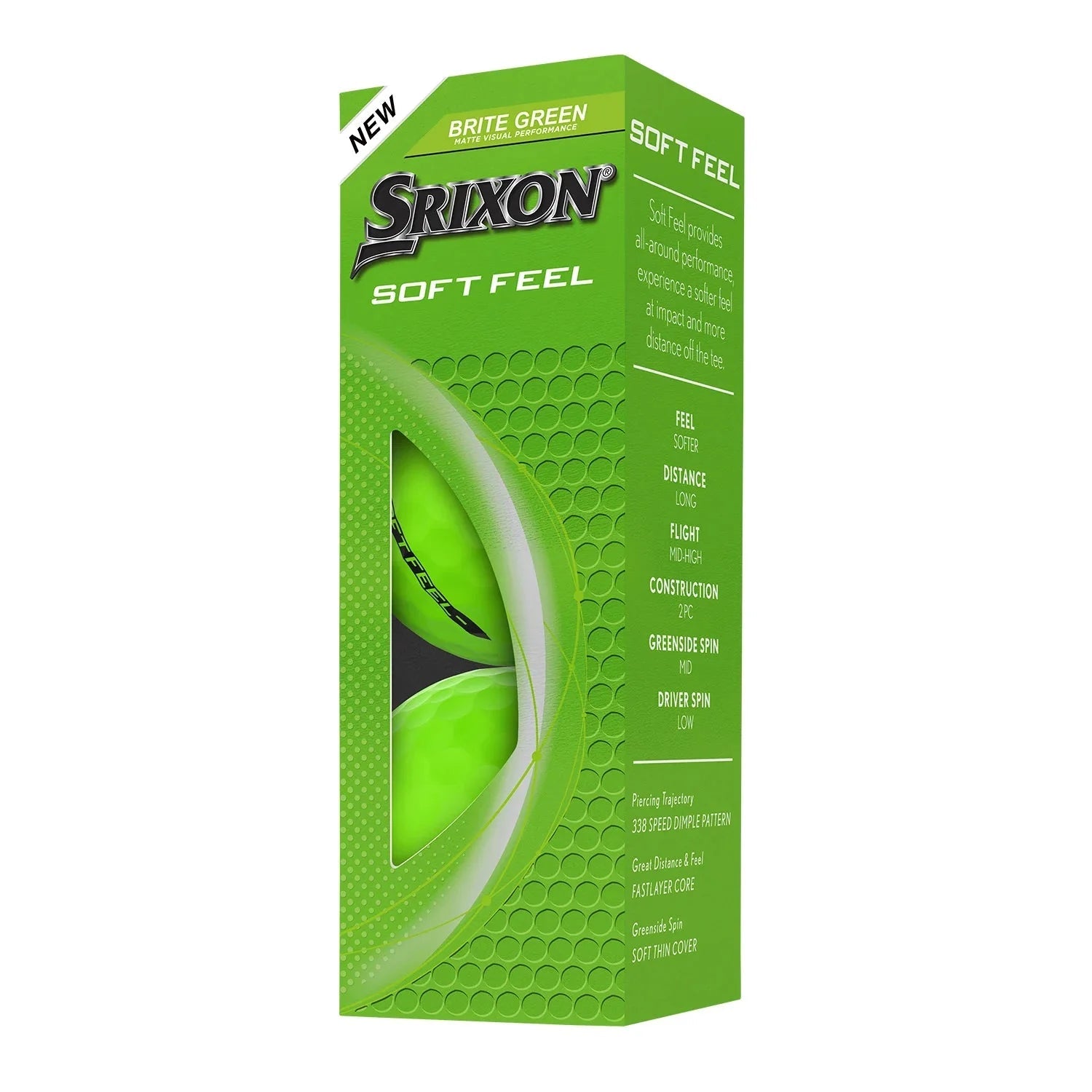 Balles de golf Srixon - Soft Feel Brite Matte x12 Vert PT - Horslimits - balles de golf