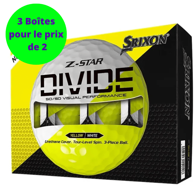 Balles de golf Srixon - Z - Star Divide x12 Blanc et jaune - Horslimits - balles de golf