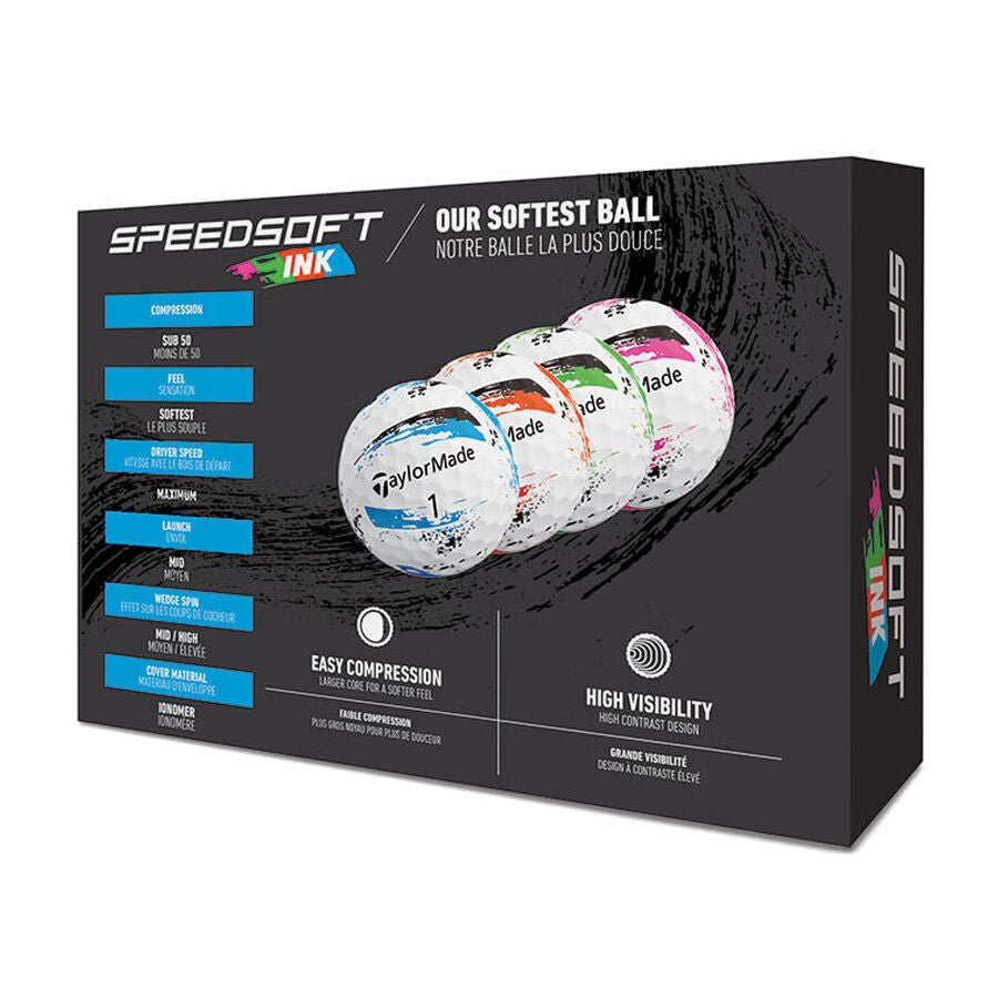Balles de golf Taylormade - Speed soft Ink x12 Multi - Horslimits - balles de golf