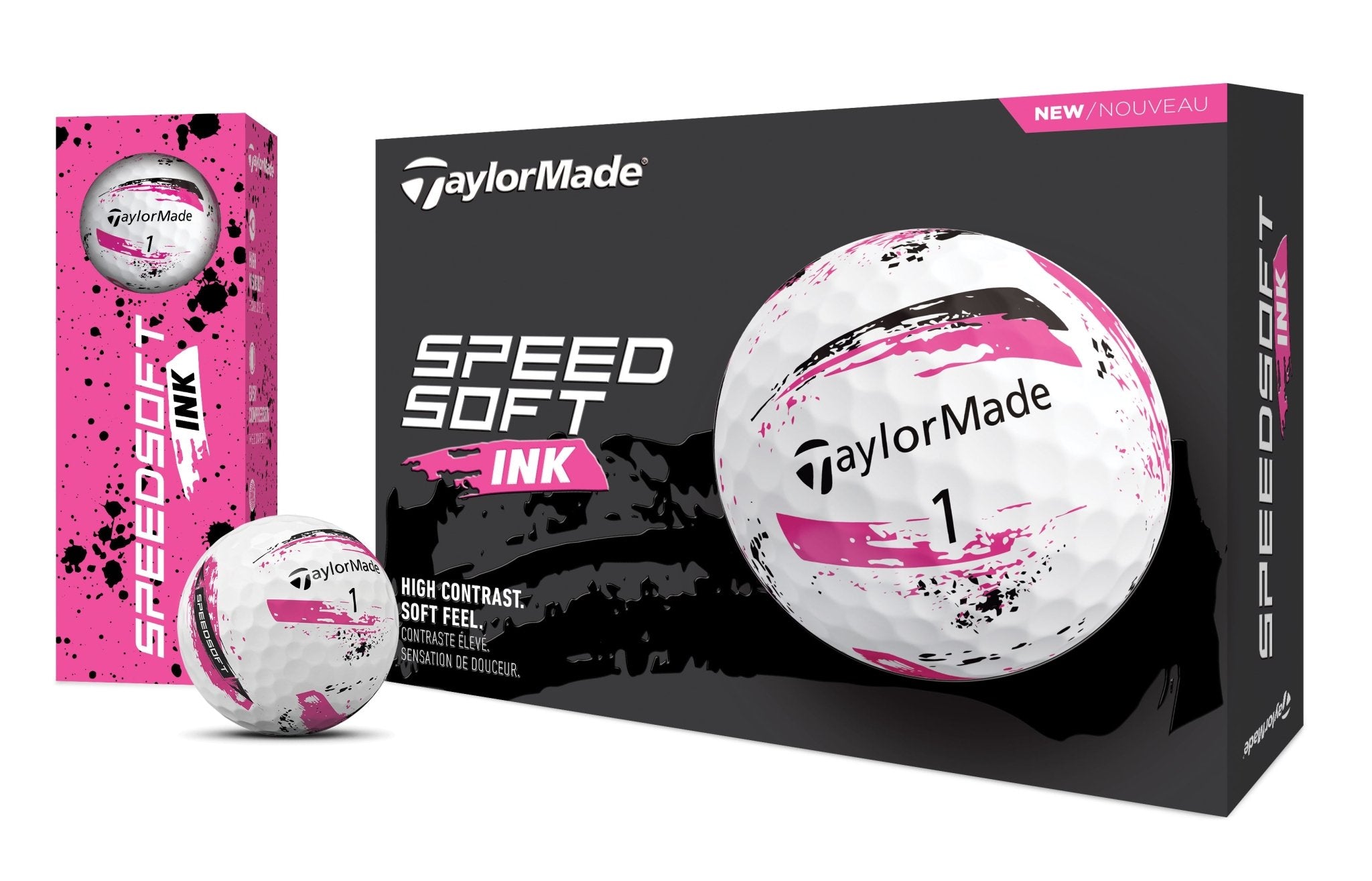 Balles de golf Taylormade - Speed soft Ink x12 Rose - Horslimits - balles de golf