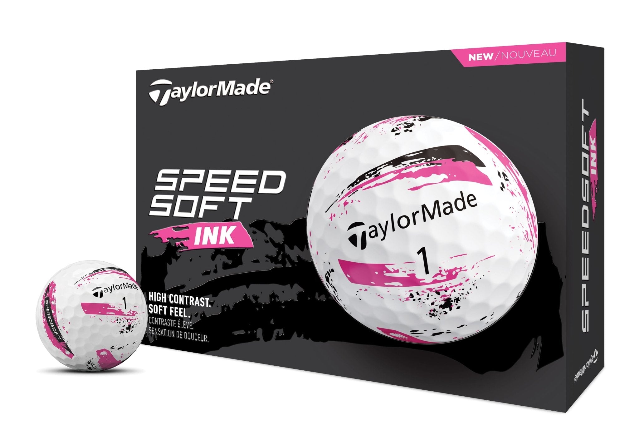 Balles de golf Taylormade - Speed soft Ink x12 Rose - Horslimits - balles de golf