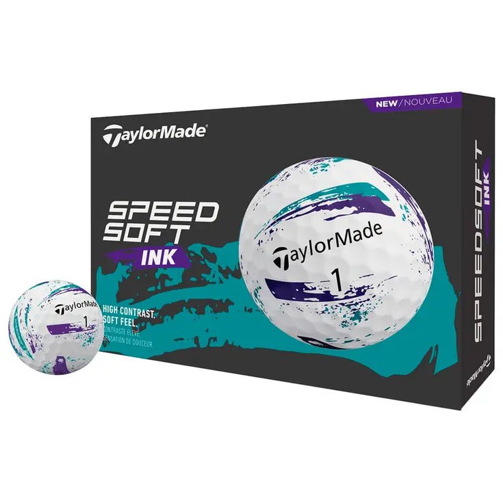 Balles de golf Taylormade - Speed soft Ink x12 Violet / Turquoise - Horslimits - balles de golf