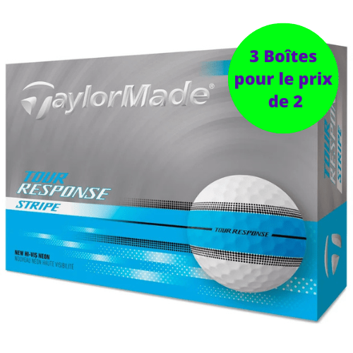 Balles de golf Taylormade - Tour Response Stripe Neon x12 Bleu PT - Horslimits - balles de golf
