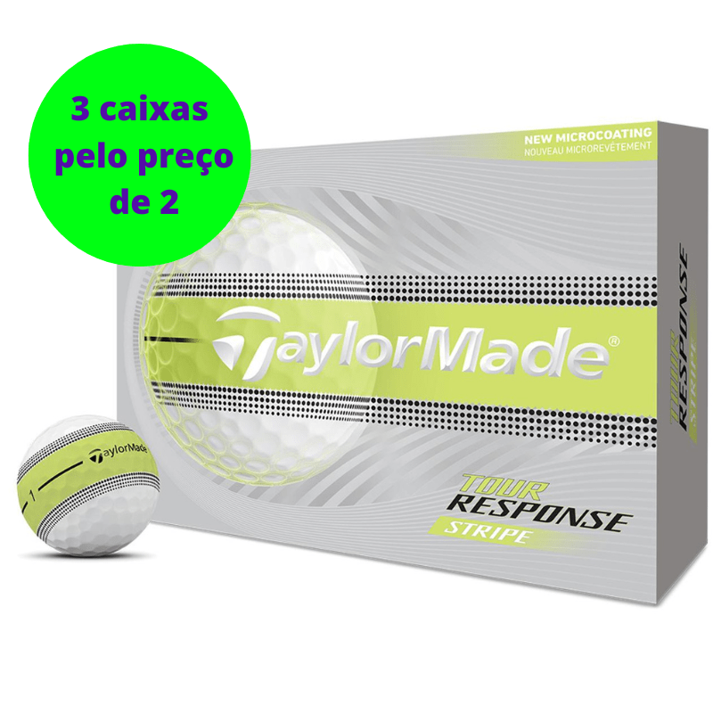 Balles de golf Taylormade - Tour Response Stripe Neon x12 Jaune - Horslimits - balles de golf