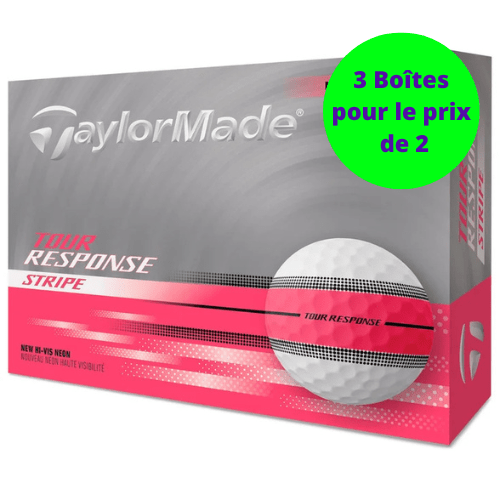 Balles de golf Taylormade - Tour Response Stripe Neon x12 Rose - Horslimits - balles de golf