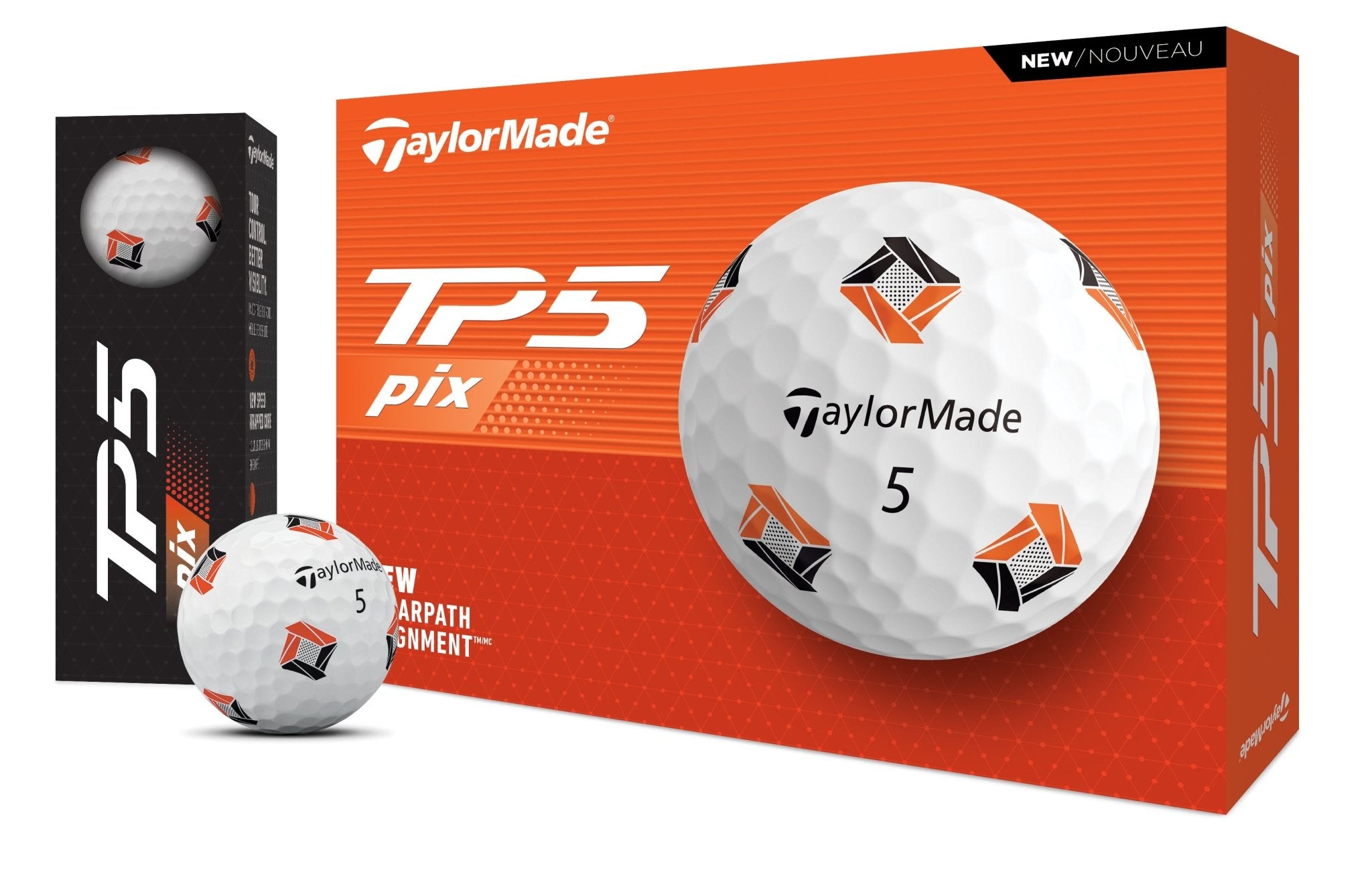 Balles de Golf - Taylormade - TP5 PIX x12 Blanc - Horslimits - balles de golf