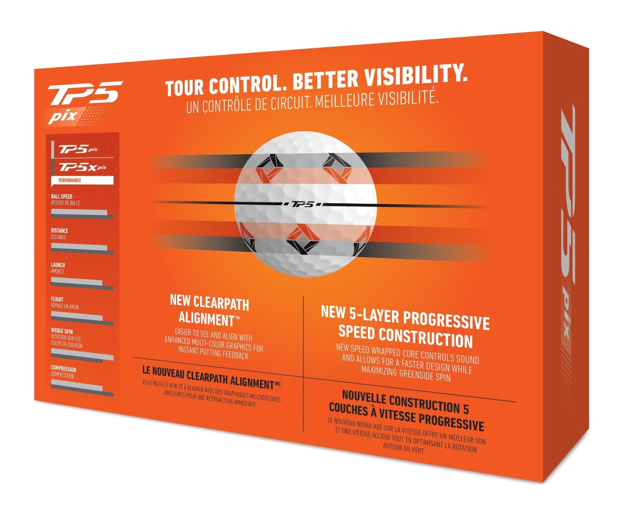 Balles de Golf - Taylormade - TP5 PIX x12 Blanc - Horslimits - balles de golf