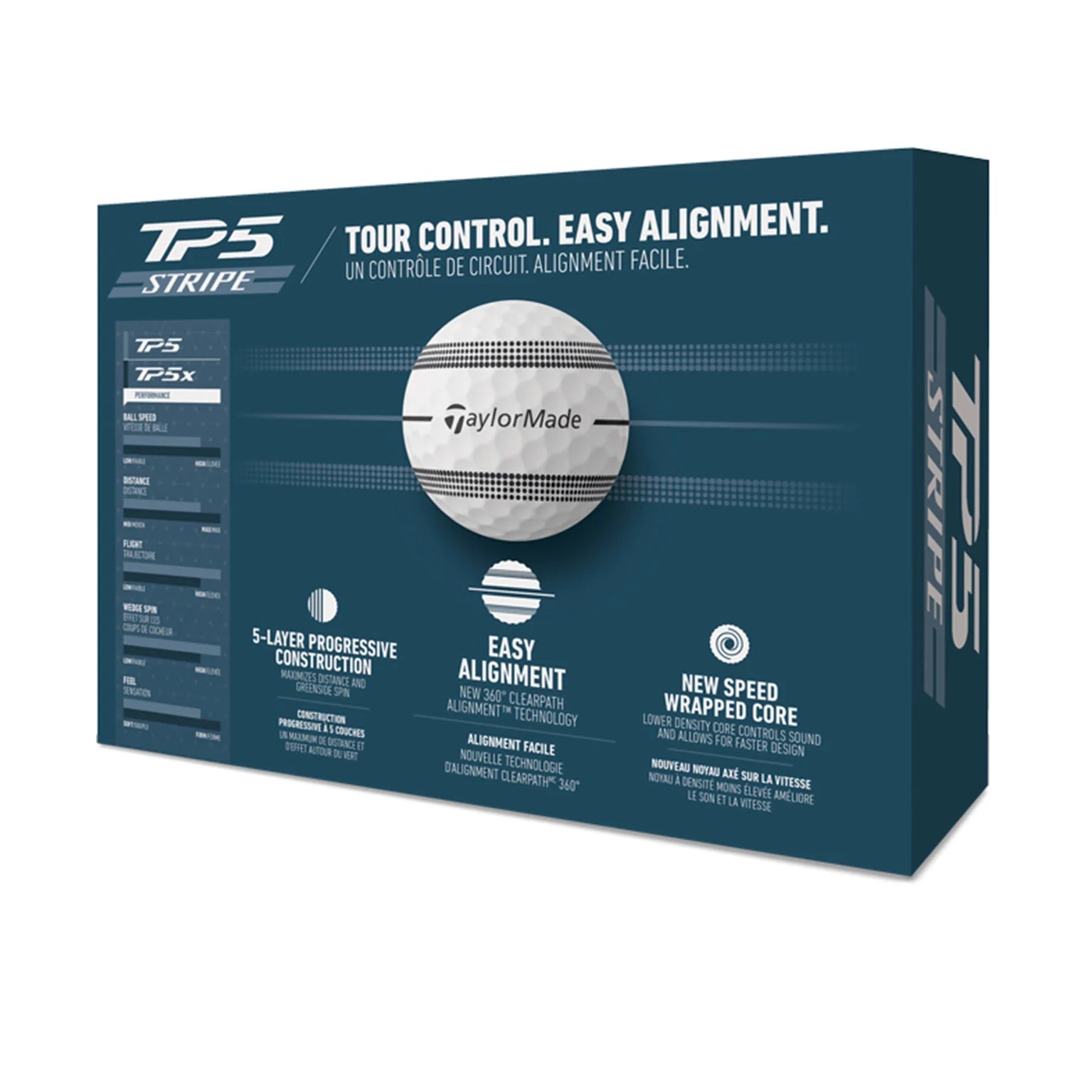 Balles de golf Taylormade TP5 Stripe Blanc - Horslimits - balles de golf