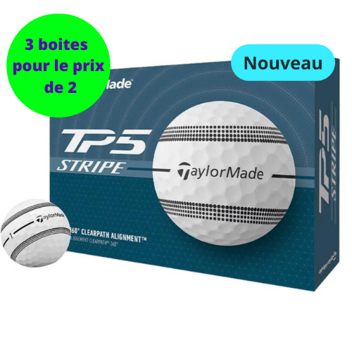 Balles de golf Taylormade TP5 Stripe Blanc PT - Horslimits - balles de golf