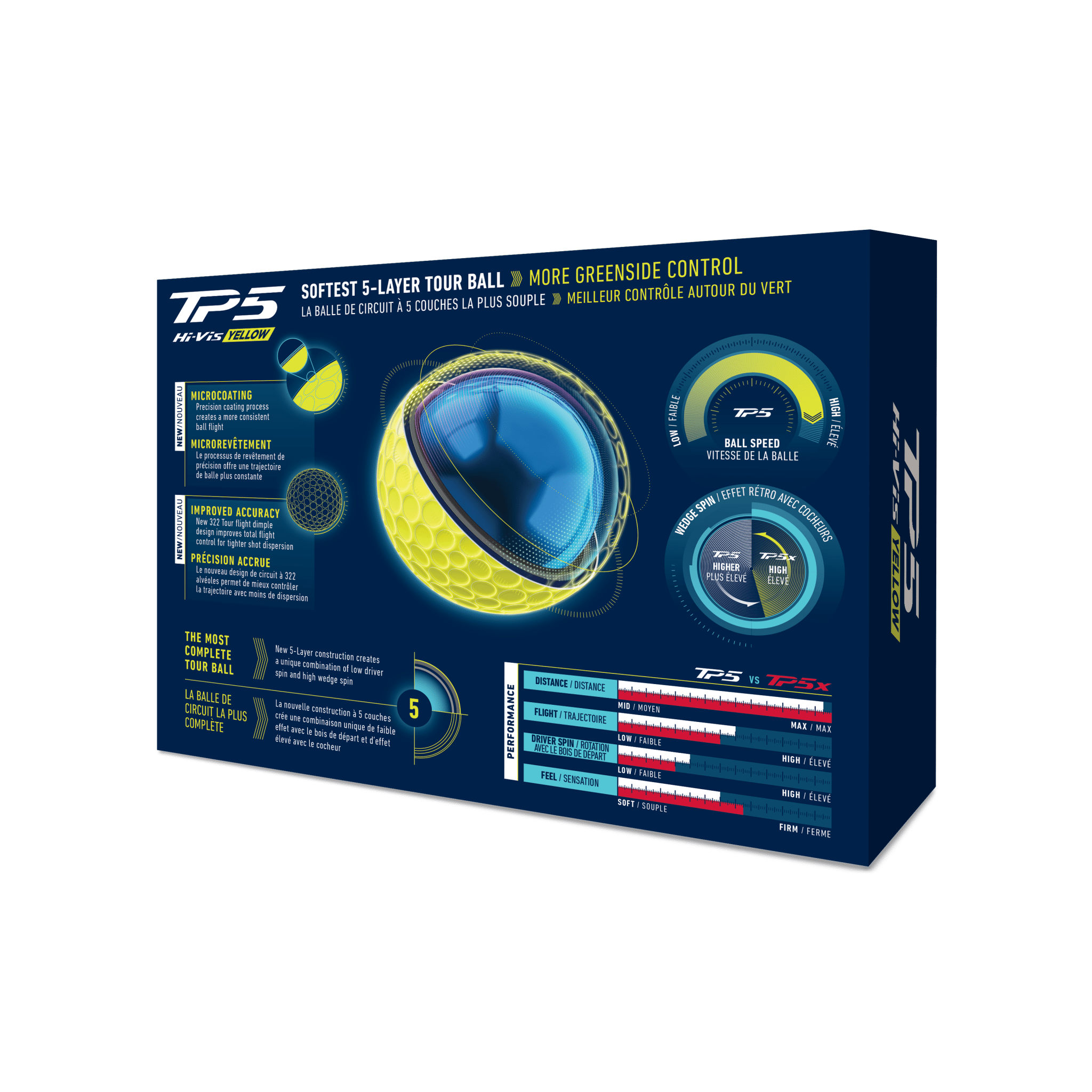 Balles de golf Taylormade - TP5 x12 Jaune - Horslimits - balles de golf